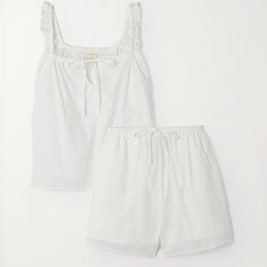 DEIJI STUDIOS
+ NET SUSTAIN The Paper organic cotton-poplin top and shorts set